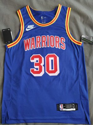 Golden State Warriors 30 Curry 75th Anniversary jersey player version